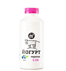 картинка Йогурт питьевой 2,5%, черничный от интернет-магазина BIEN Organic