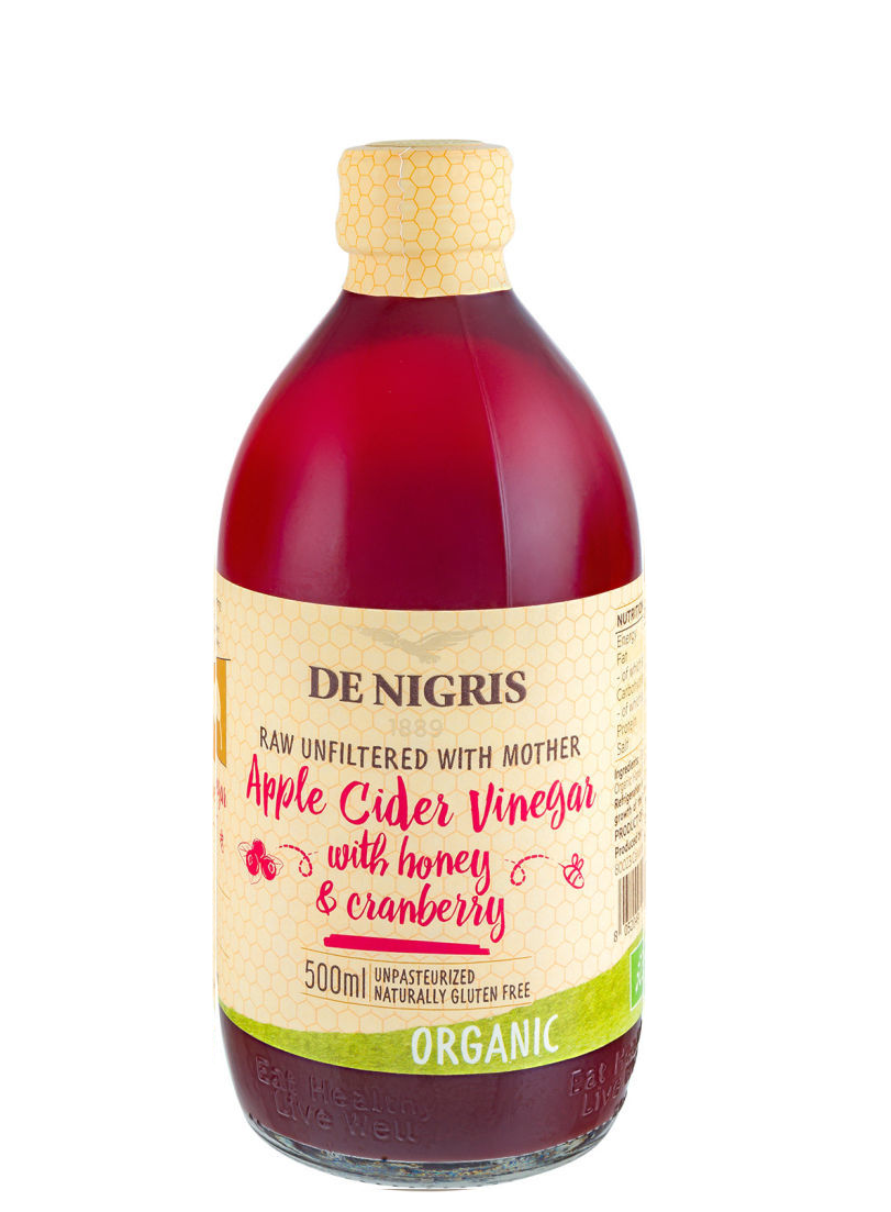 картинка Уксус яблочный, с мёдом и клюквой, нефильтрованный от интернет-магазина BIEN Organic