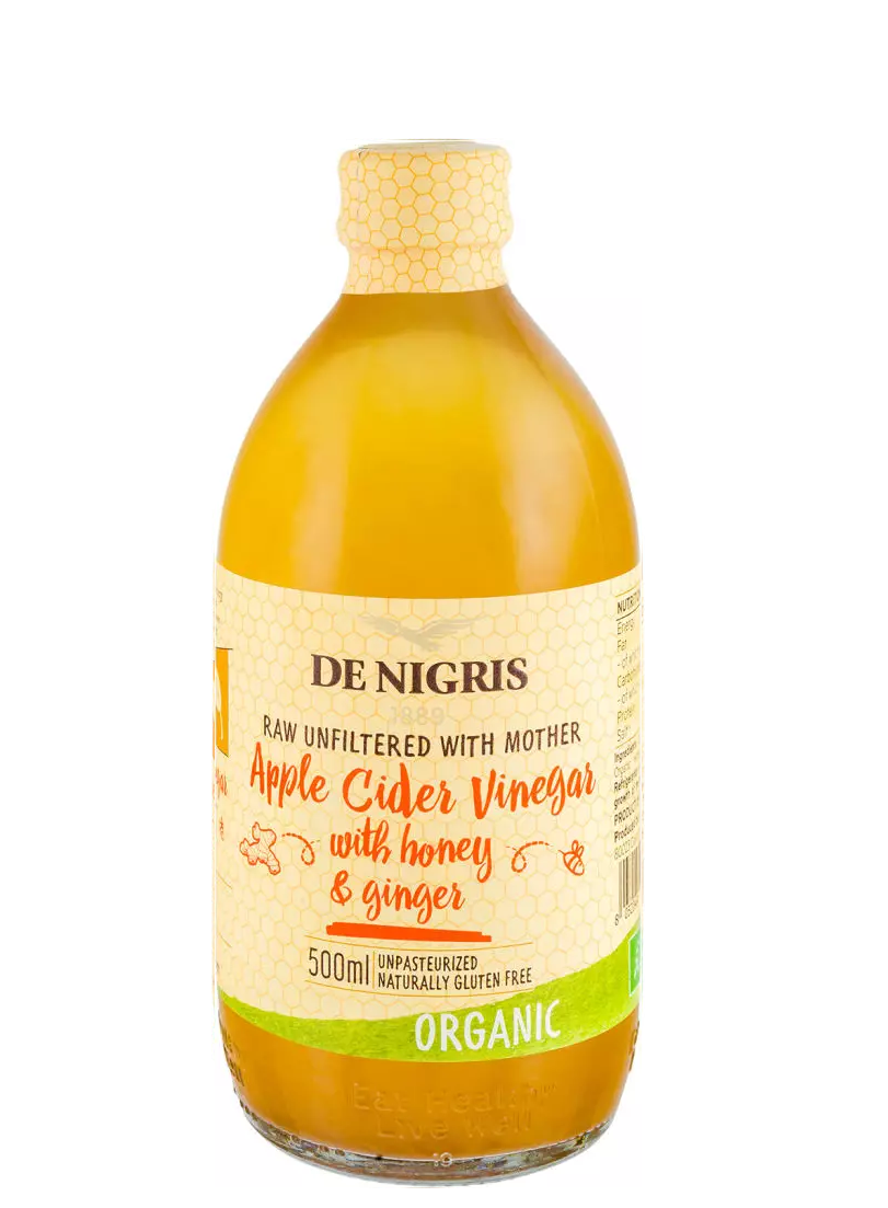 картинка Уксус яблочный, с мёдом и имбирём, нефильтрованный от интернет-магазина BIEN Organic