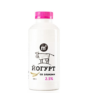 картинка Йогурт питьевой 2,5%, со злаками от интернет-магазина BIEN Organic