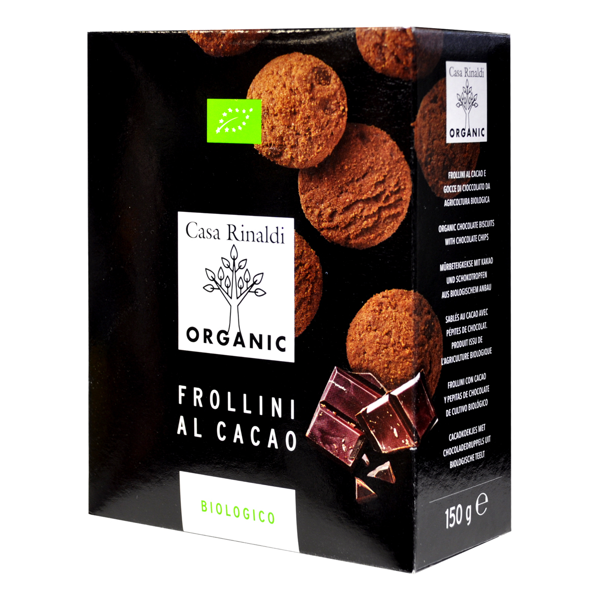 картинка Печенье "Frollini al cacao", с какао и кусочками шоколада от интернет-магазина BIEN Organic