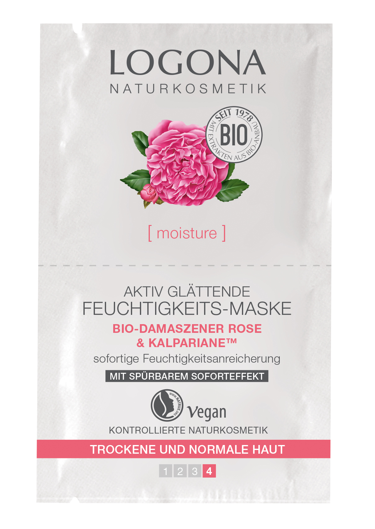 картинка Маска увлажняющая, для активного разглаживания кожи лица, с дамасской розой от интернет-магазина BIEN Organic