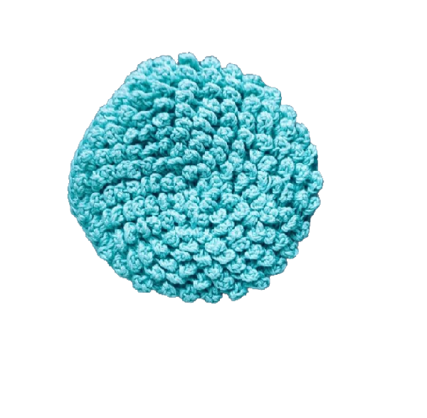картинка Мочалка-цветок из хлопка, для душа, ярко-синяя от интернет-магазина BIEN Organic
