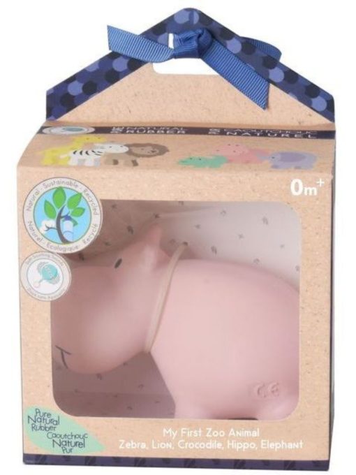 картинка Игрушка "Гиппопотам", из каучука, в подарочной упаковке от интернет-магазина BIEN Organic