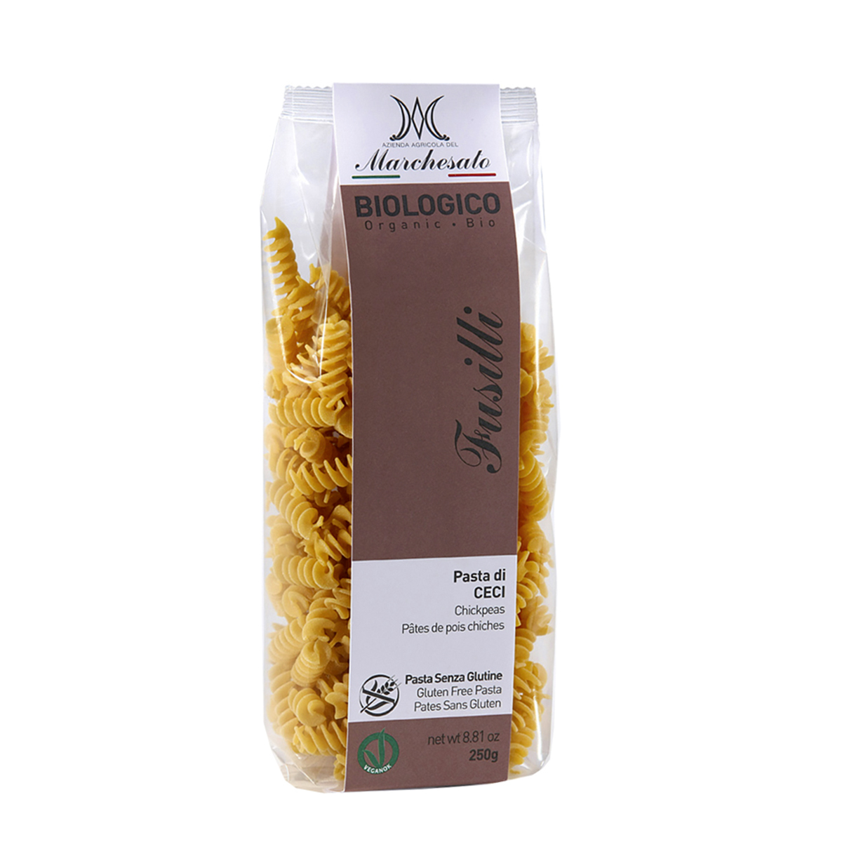 картинка Паста "Fusilli" из нута, кукурузы и риса от интернет-магазина BIEN Organic