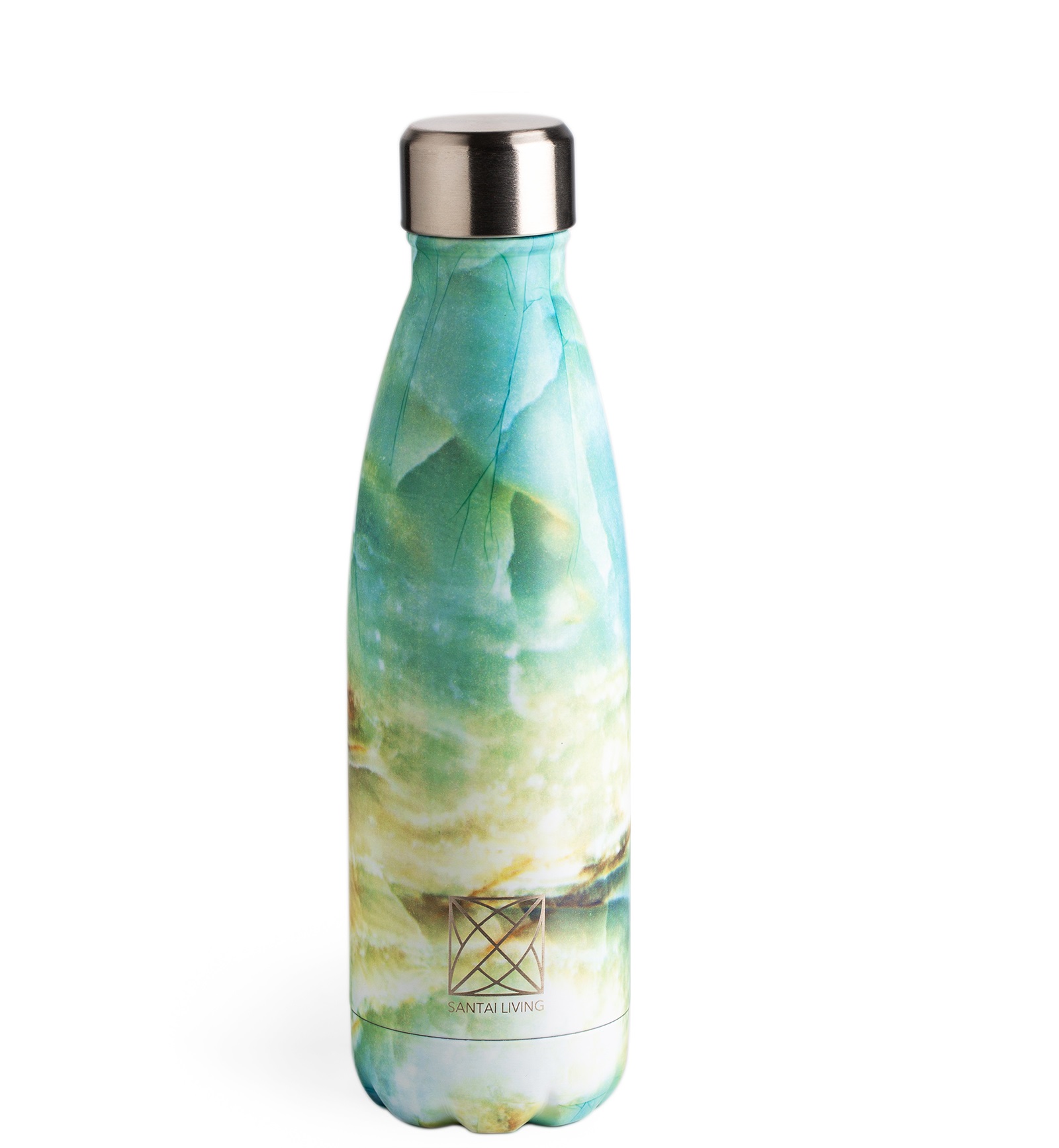 картинка Термобутылка "Everyday", цвет зелёный мрамор от интернет-магазина BIEN Organic